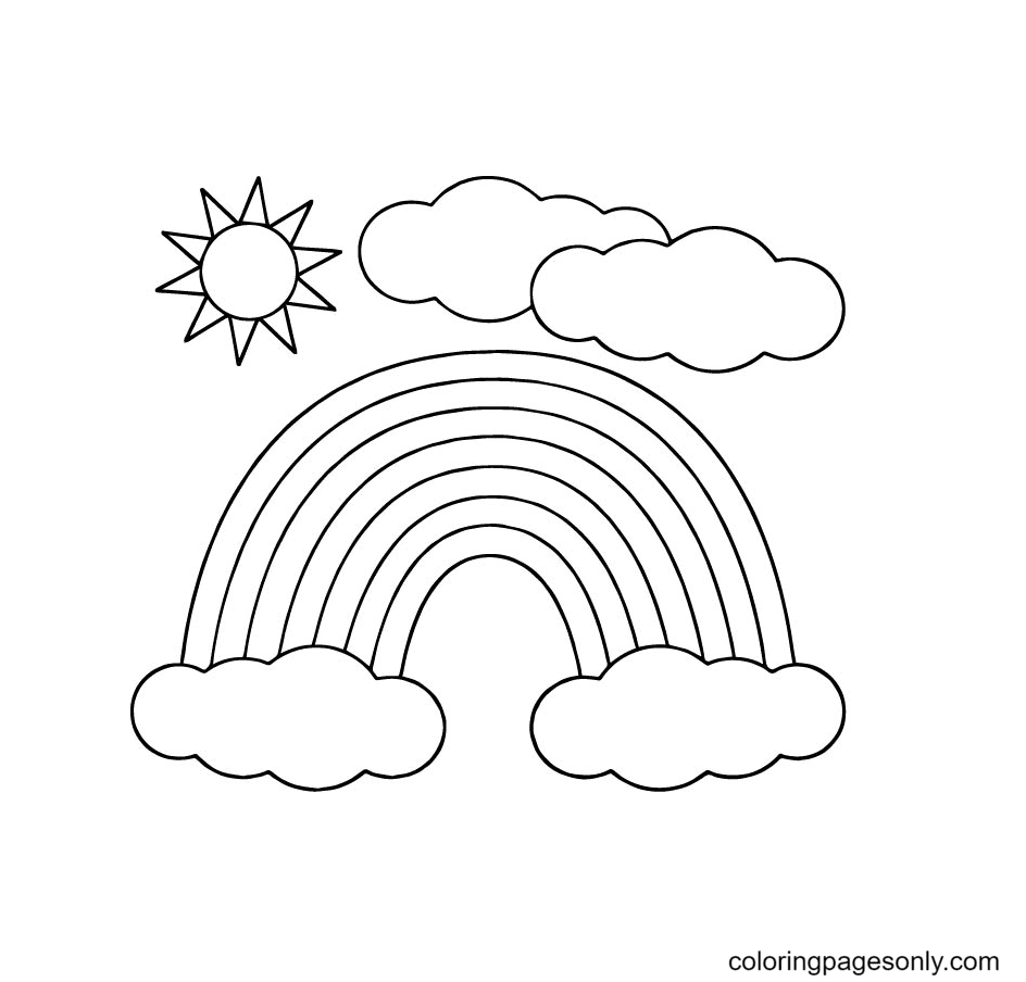 Rainbow coloring pages printable for free download