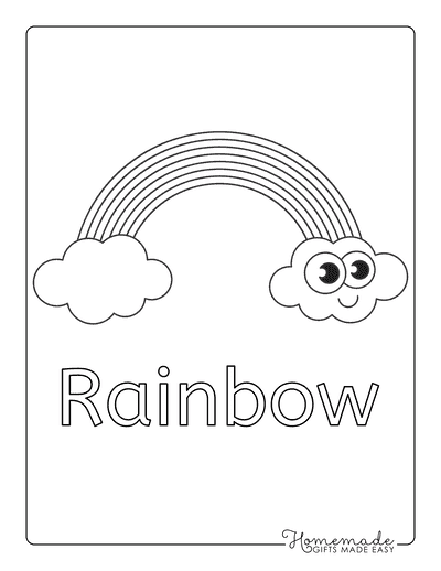 Rainbow coloring pages free printable pdfs