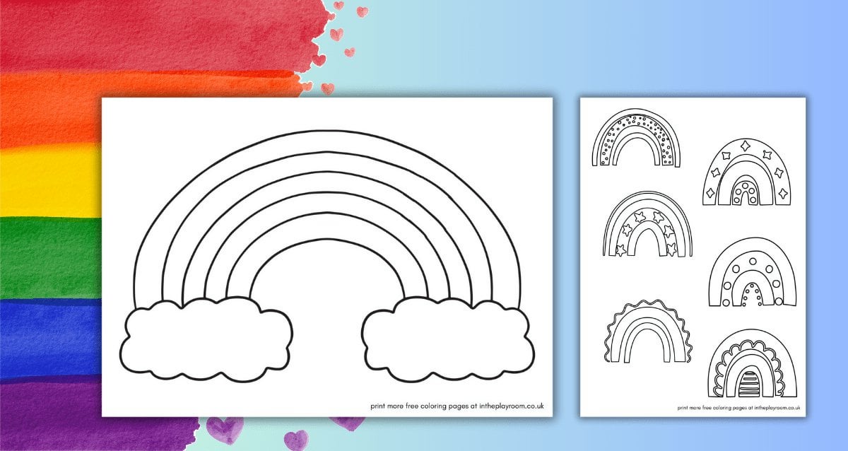 Free rainbow coloring pages for kids rfreeprintables