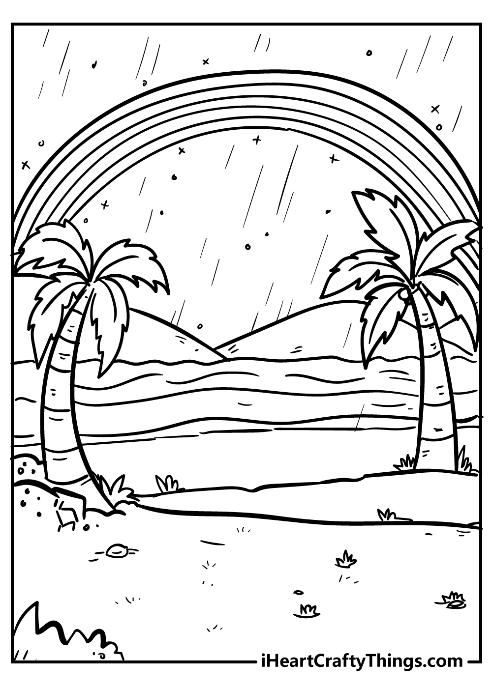 Rainbow coloring pages free printables