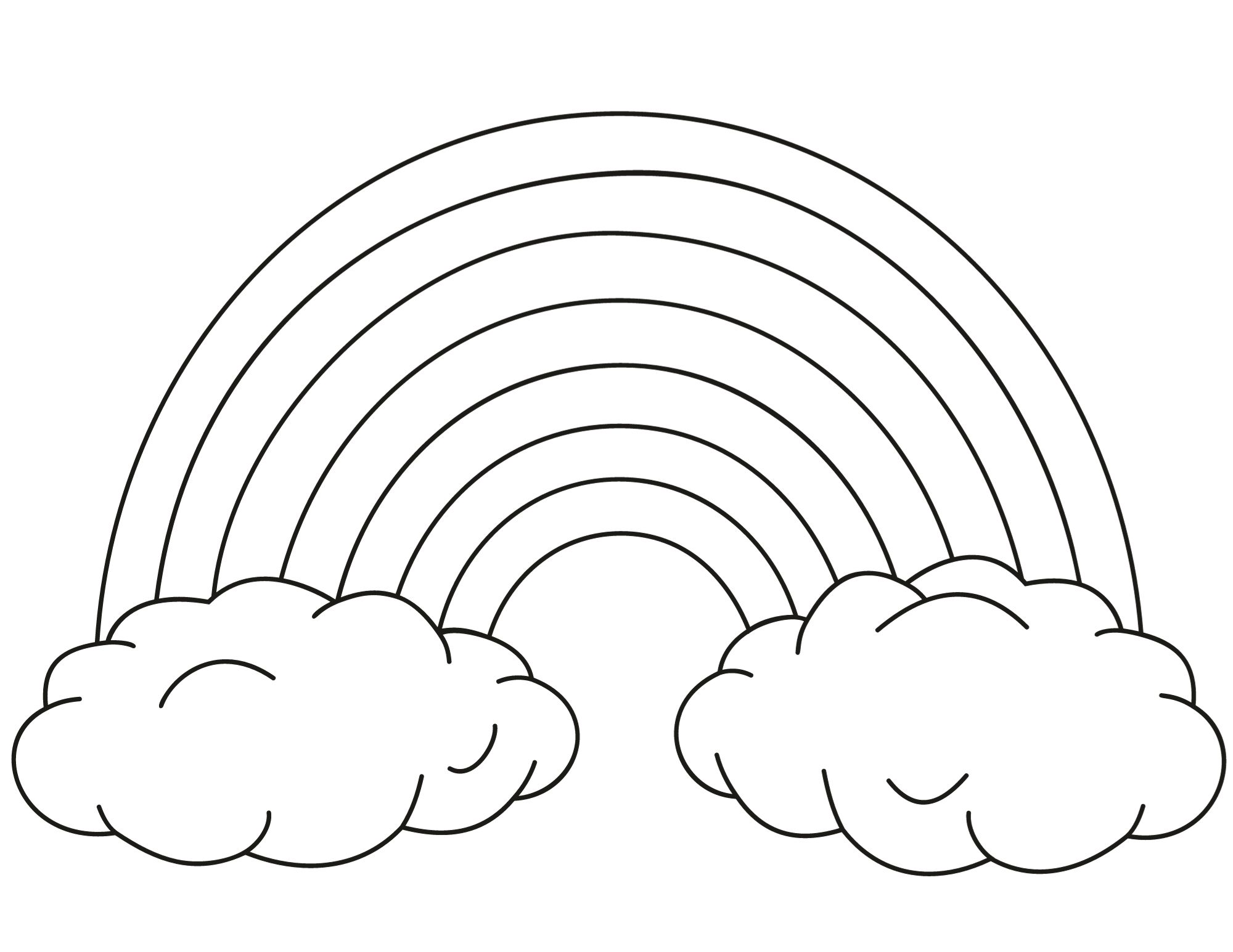 Free rainbow coloring pages to print