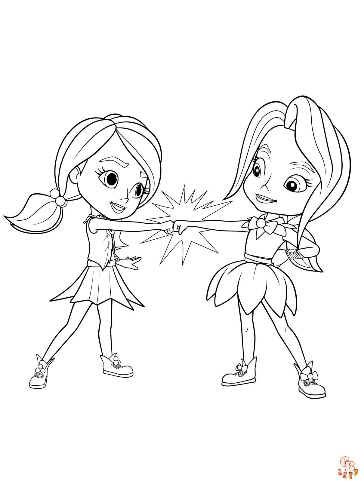 Rainbow rangers coloring pages free printable for kids