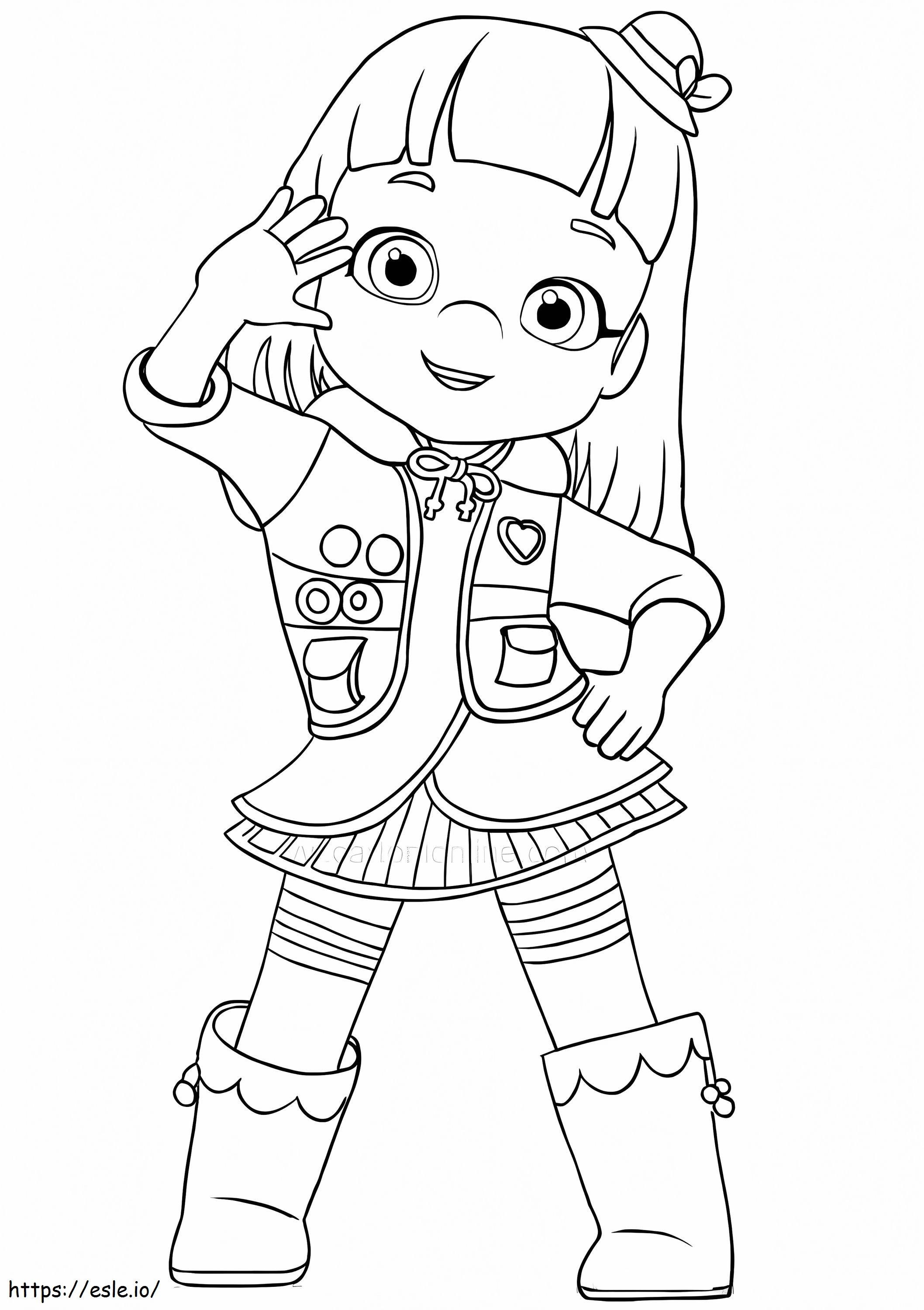 Lovely rainbow ruby coloring page