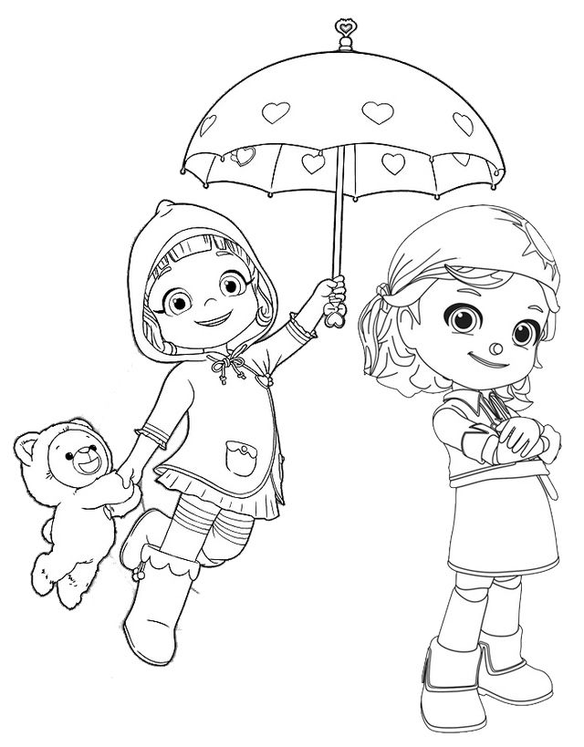 Ruby with choco and gina from rainbow ruby coloring page coloring books coloring book pages coloring pages