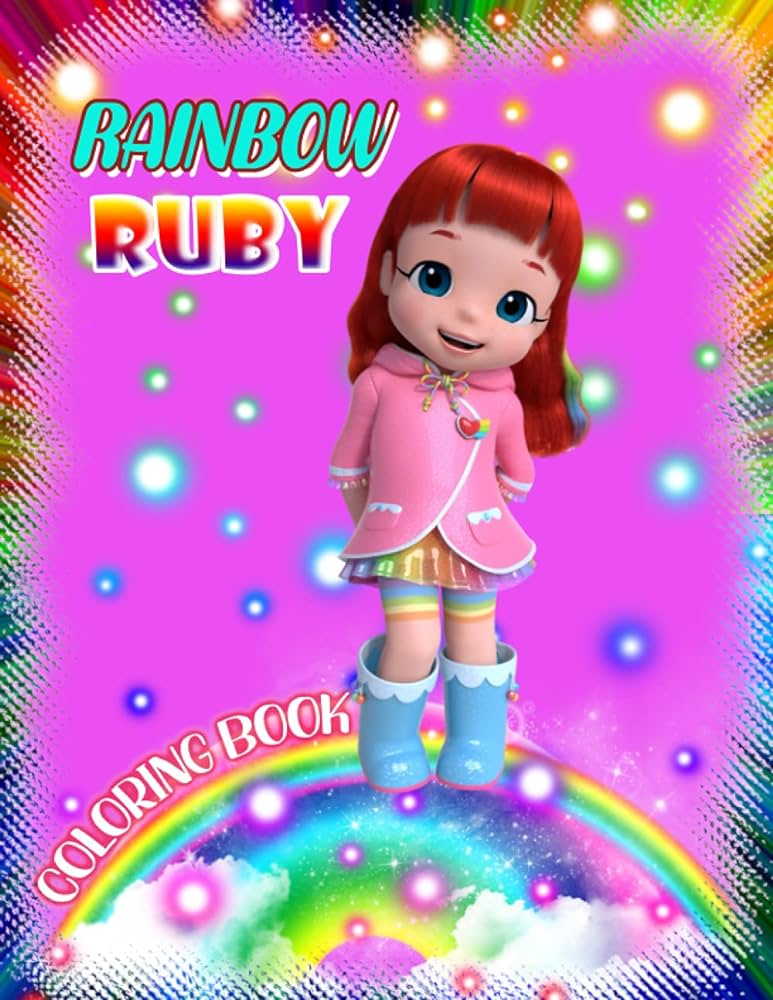 Rainbow ruby coloring book rainbow coloring book with cute and fun images of rainbow ruby by