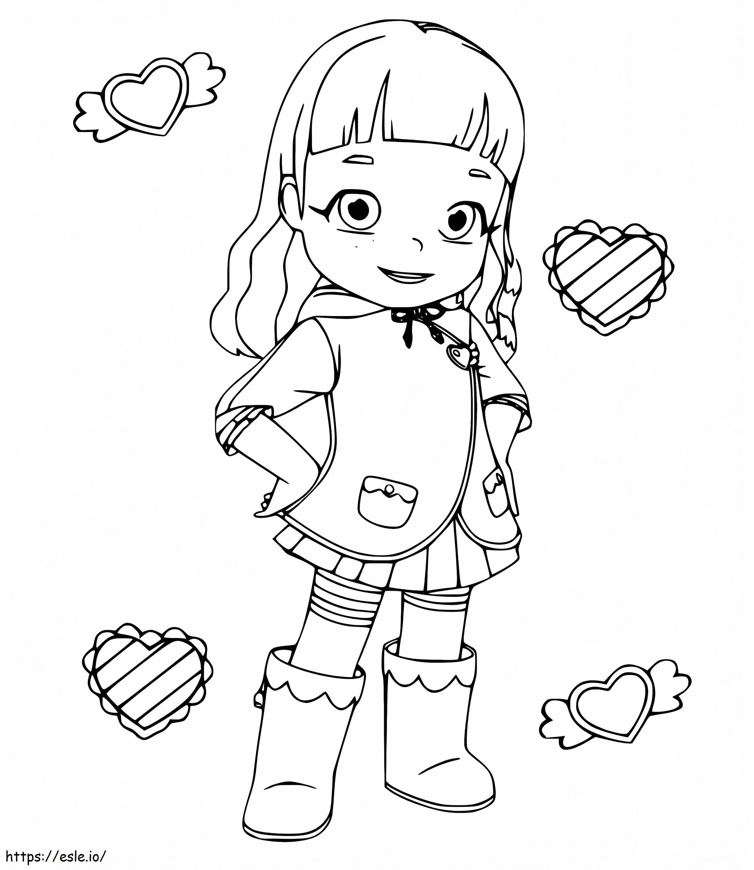 Cute ruby from rainbow ruby coloring page