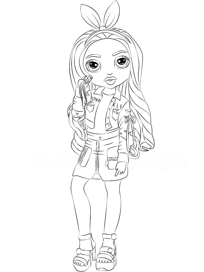 Rainbow high coloring pages printable for free download