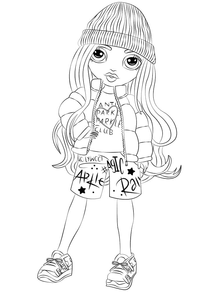 Rainbow high coloring pages