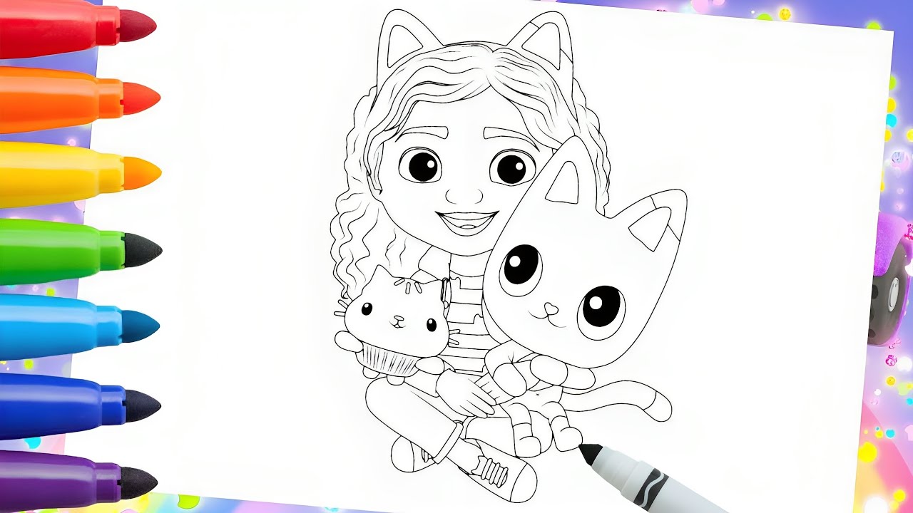 Coloring gabbys dollhouse fun coloring pages for kids