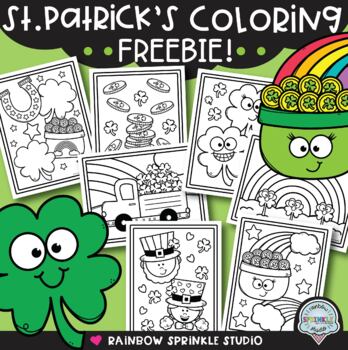 St patricks coloring pages freebie by rainbow sprinkle studio