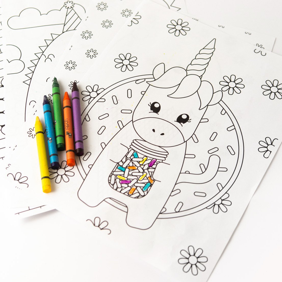 Printable unicorn coloring page