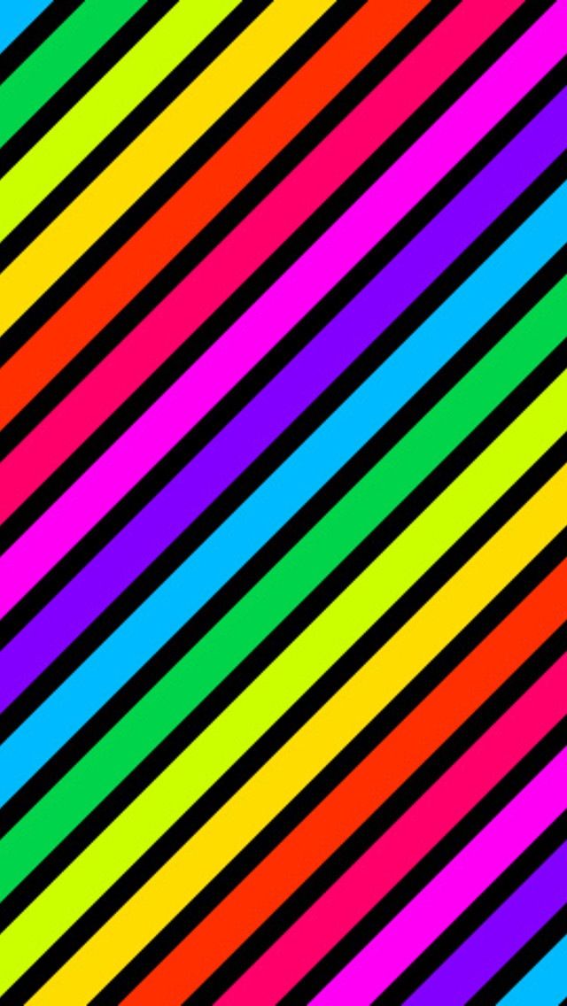 Crayon Rainbow Stripes Mural Wallpaper