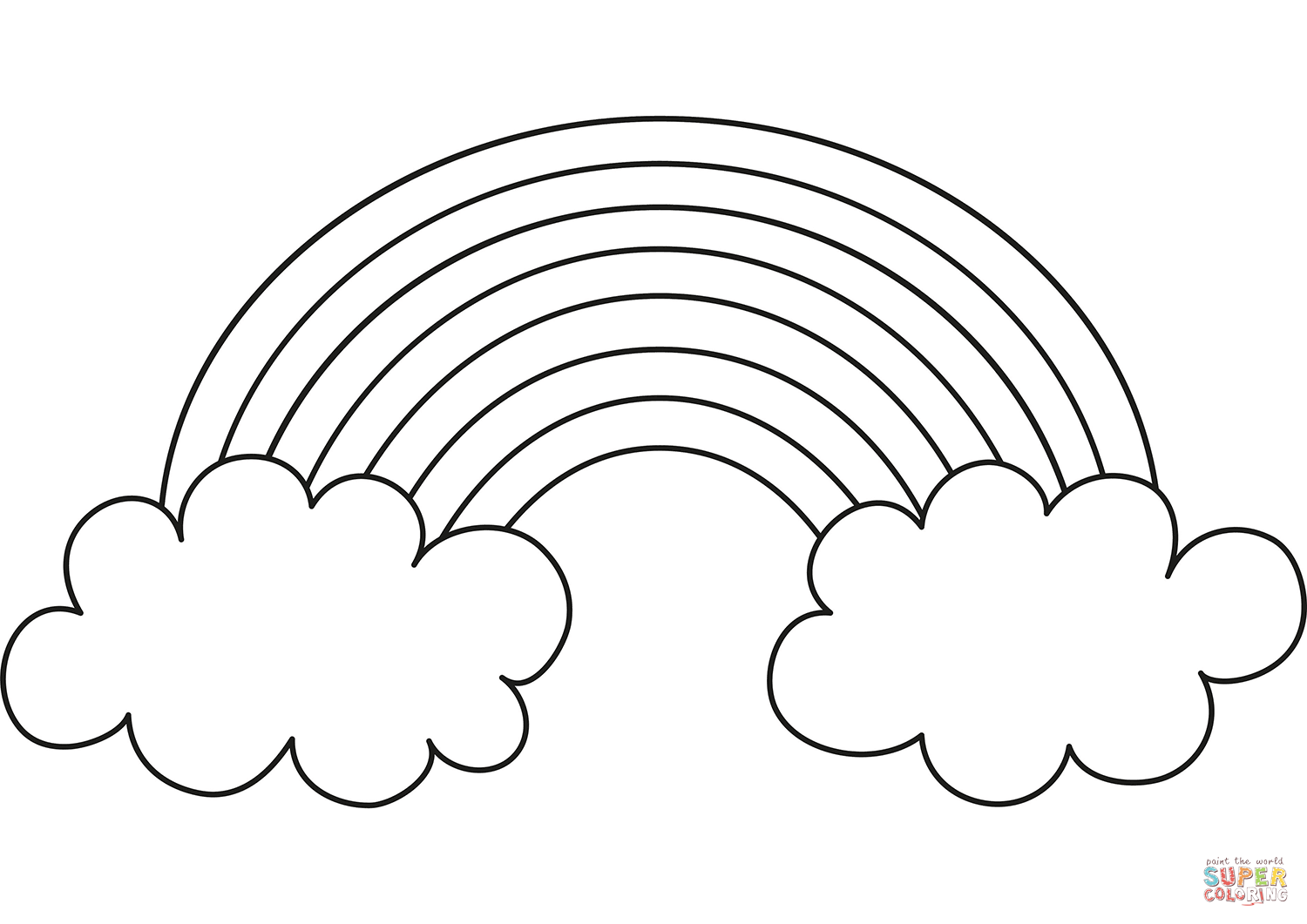 Rainbow coloring page free printable coloring pages