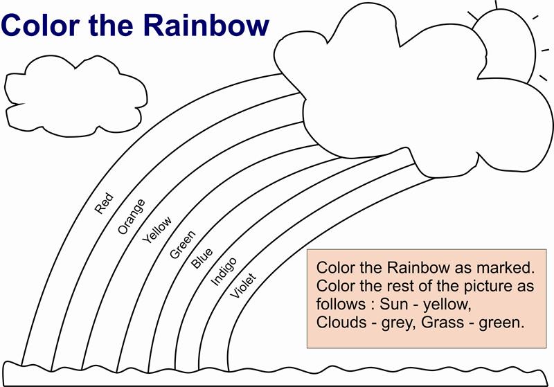 Rainbow coloring pages for kids