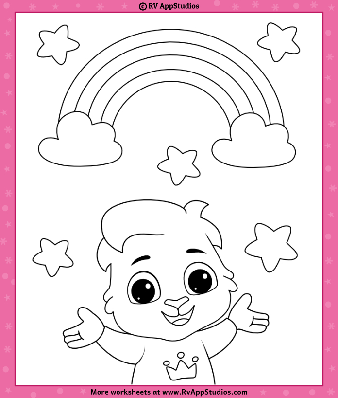 Free rainbow coloring pages for kids printable beautiful rainbow pictures