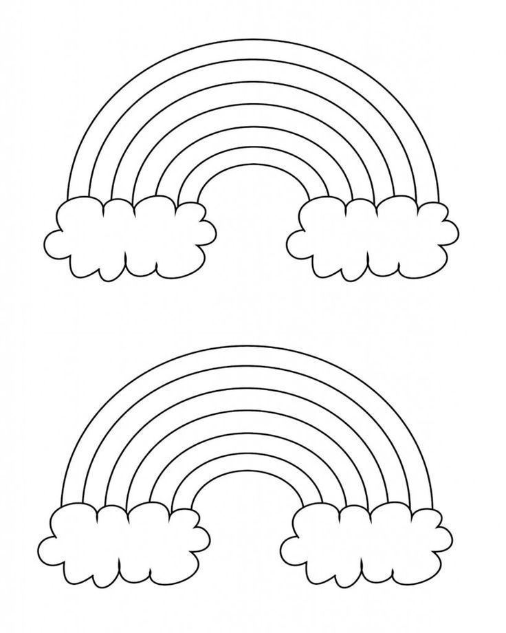 Free printable rainbow templates â large medium small patterns preschool coloring pages coloring pages for kids free printable coloring pages