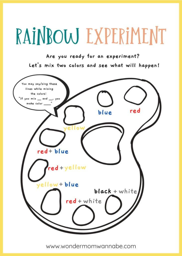 Free printable rainbow worksheets and coloring pages