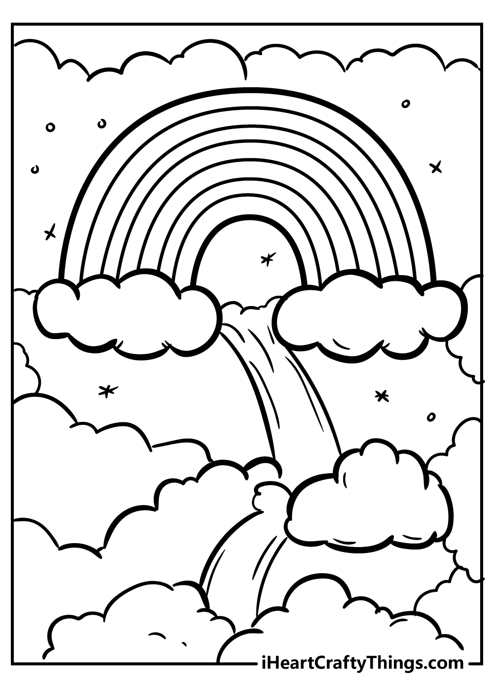 Rainbow coloring pages free printables