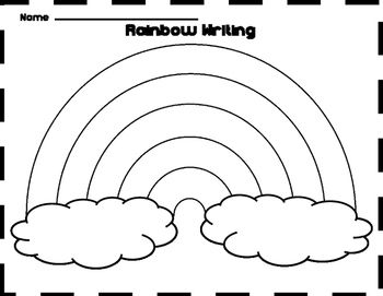 Free rainbow writing template rainbow writing writing templates rainbow words