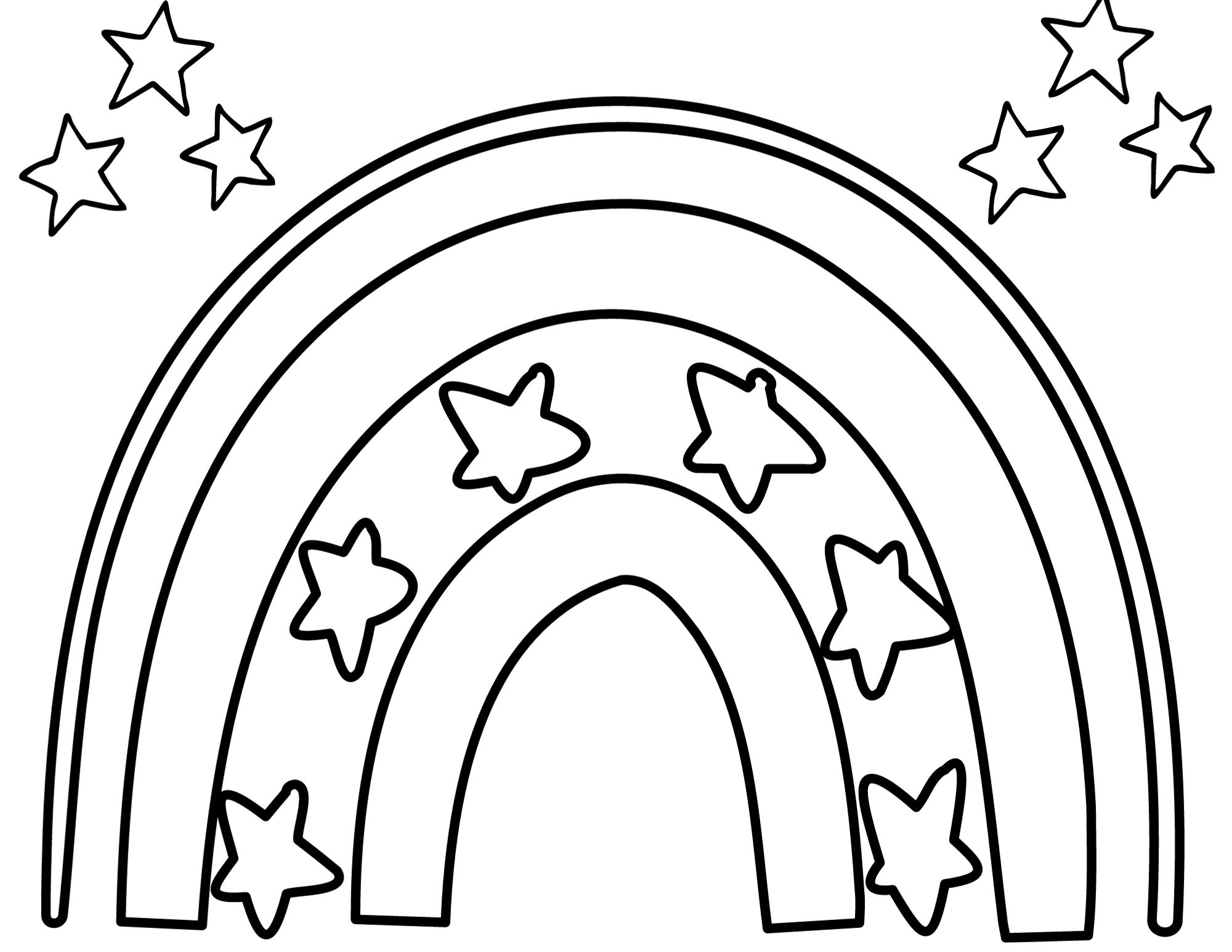 Free rainbow coloring pages to print