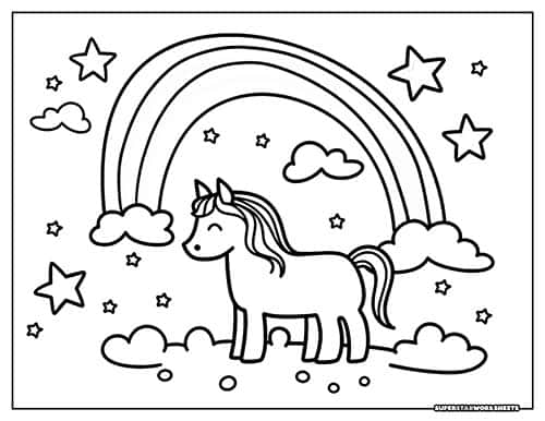 Unicorn coloring pages