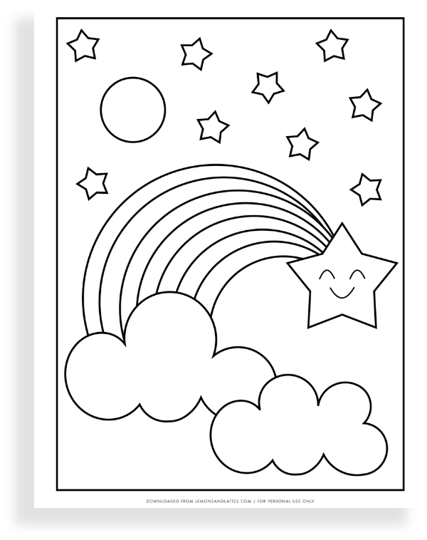 Rainbow coloring pages kids will love