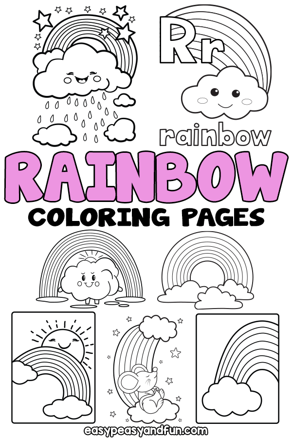 Rainbow coloring pages â printable coloring pages