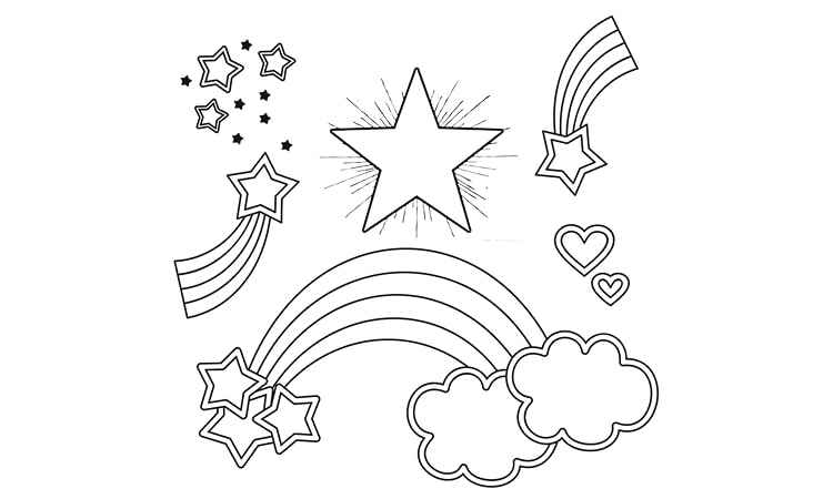 Rainbow coloring pages kids coloring pages