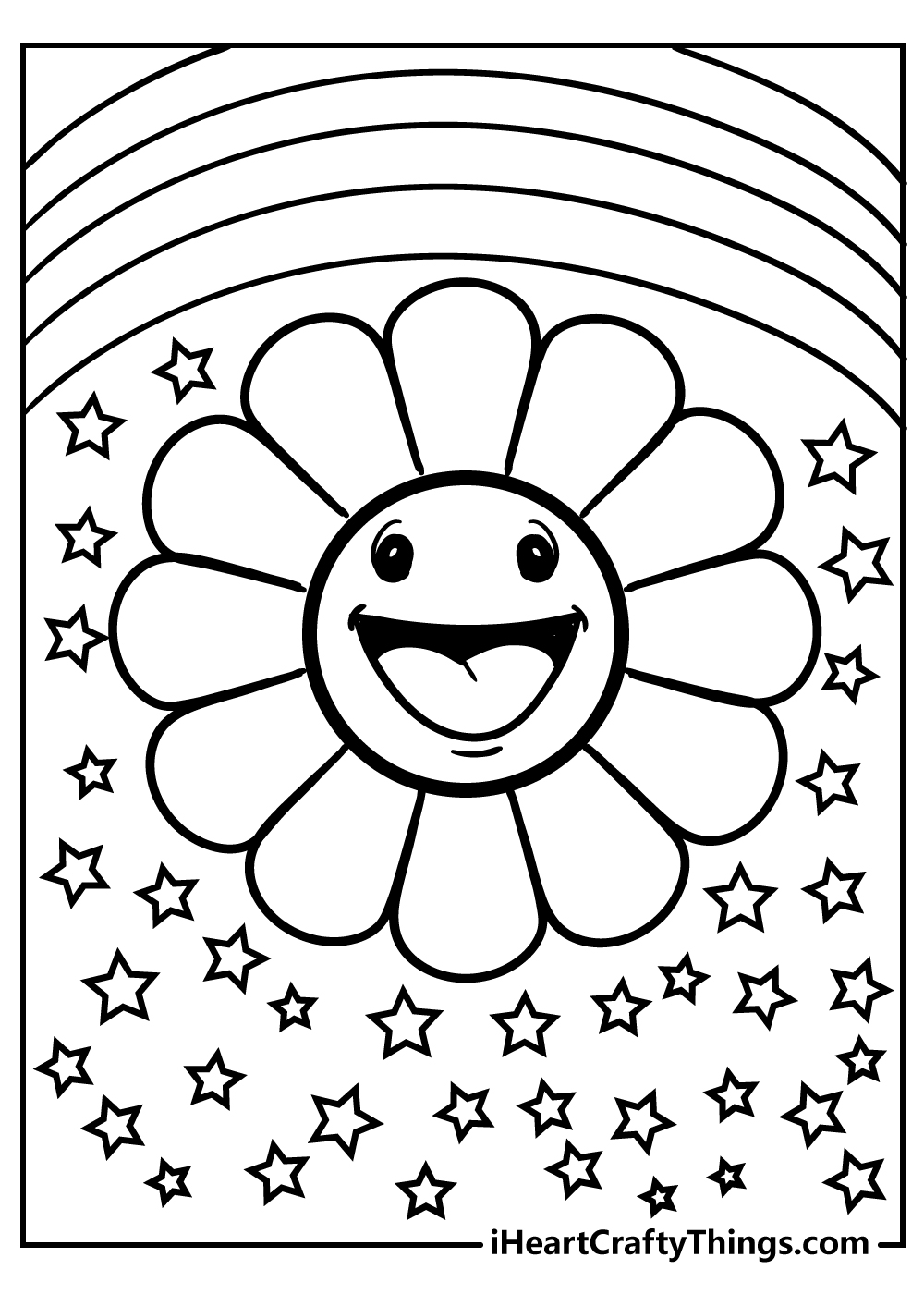 Rainbow coloring pages free printables