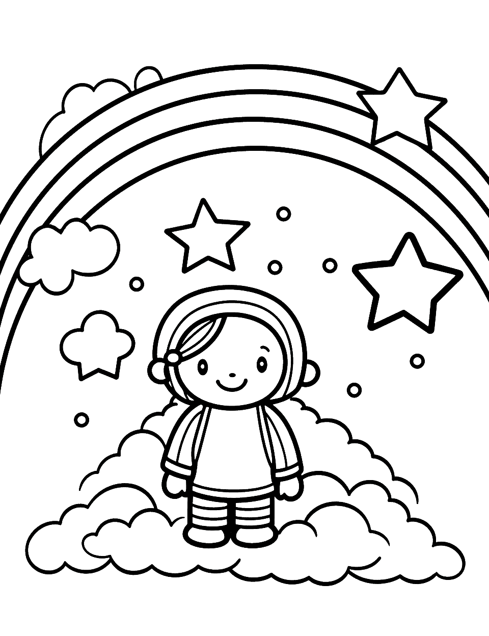 Rainbow coloring pages free printable sheets