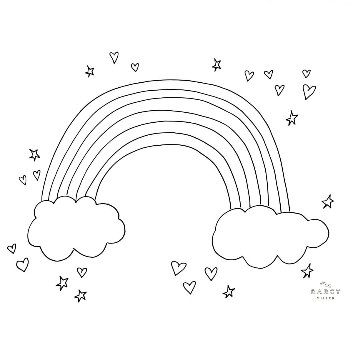 Rainbow coloring page