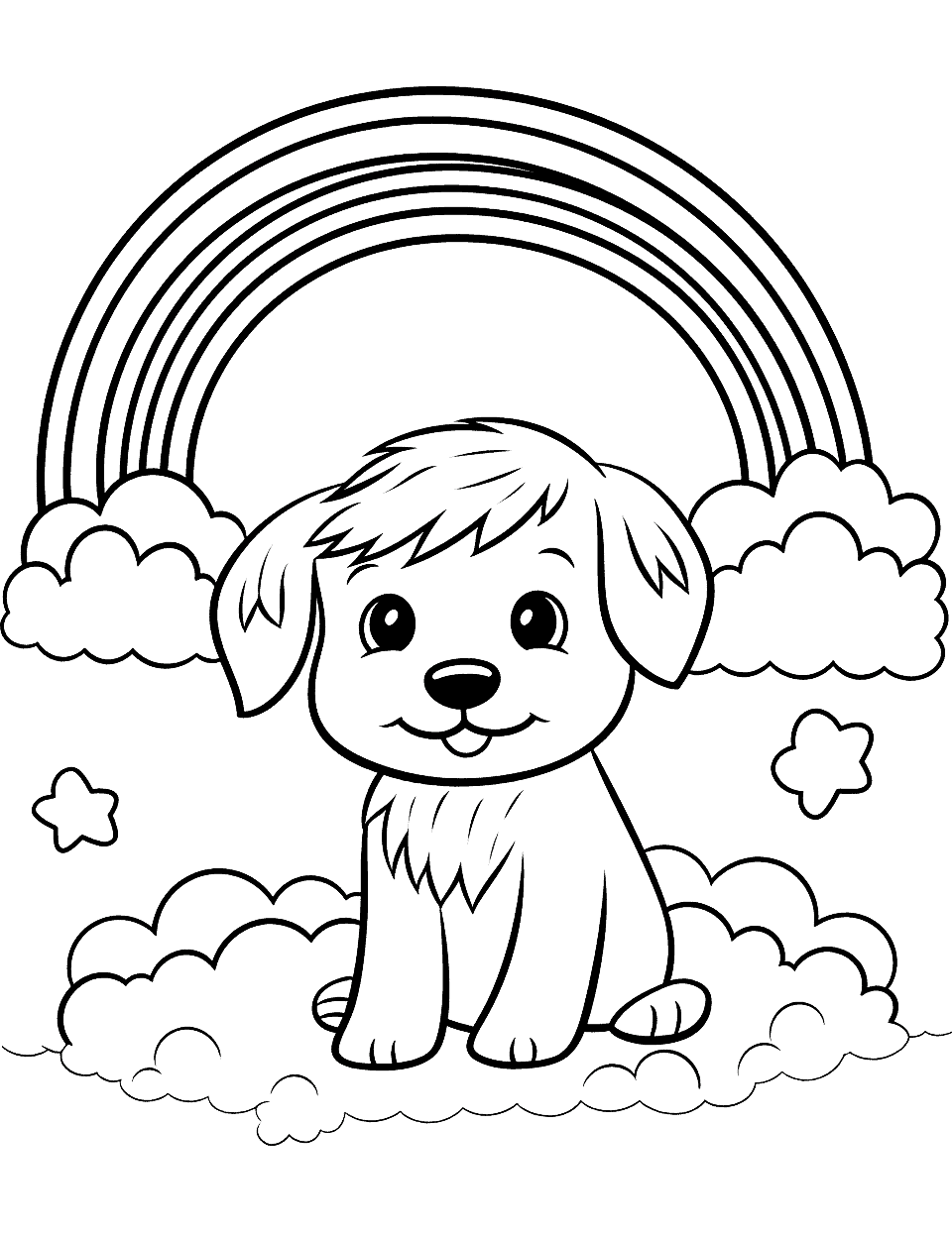 Rainbow coloring pages free printable sheets