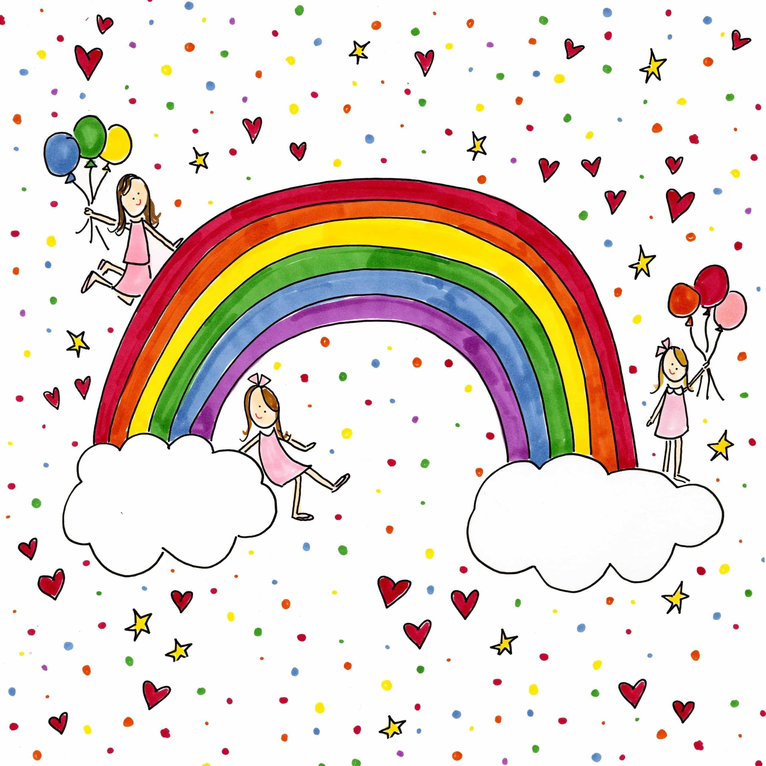 Rainbow coloring page