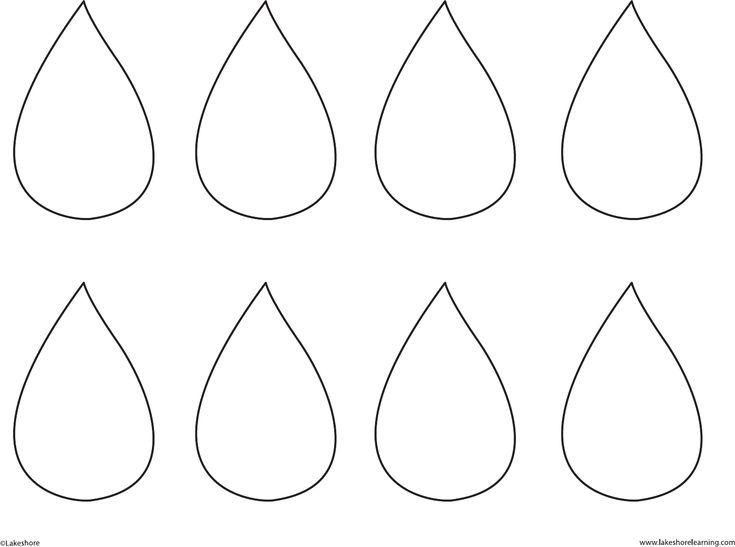 Free raindrop template