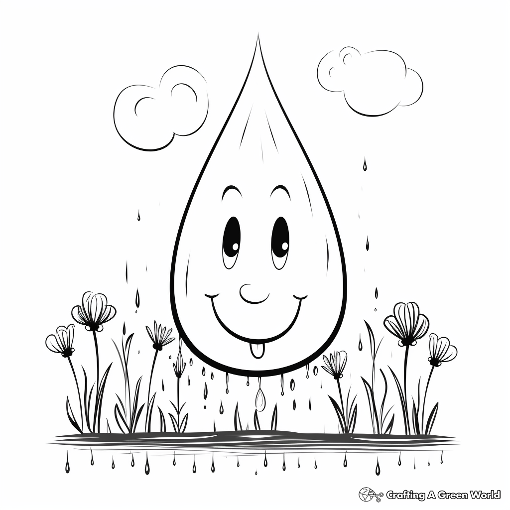 Raindrop coloring pages