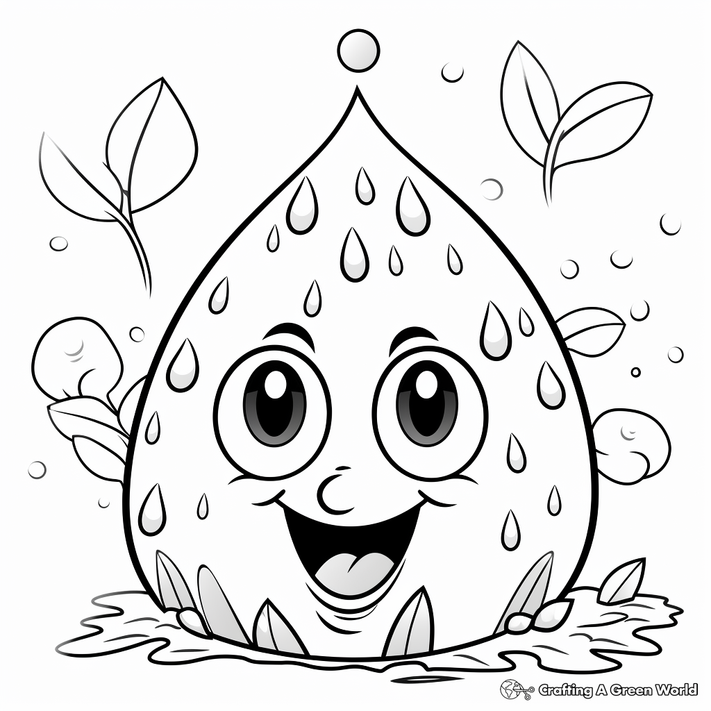 Raindrop coloring pages