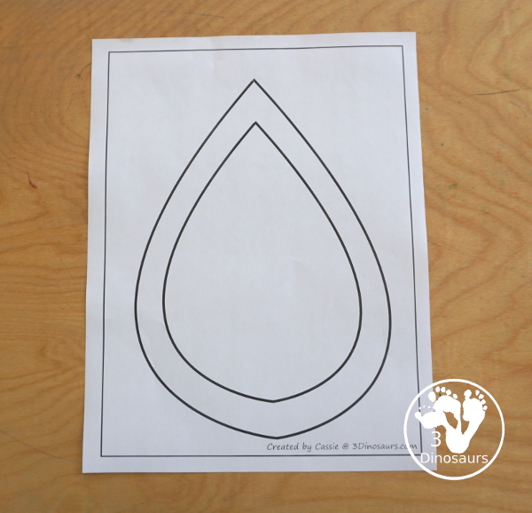 Free raindrop fine motor mat printables dinosaurs