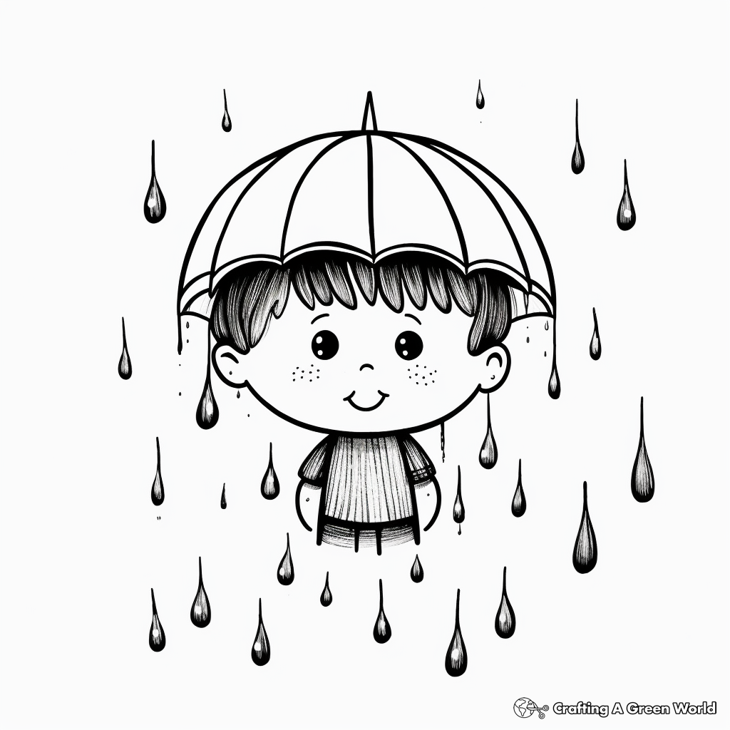 Rain coloring pages