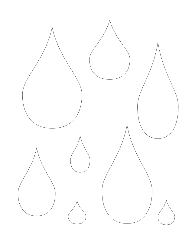 Printable rain drops