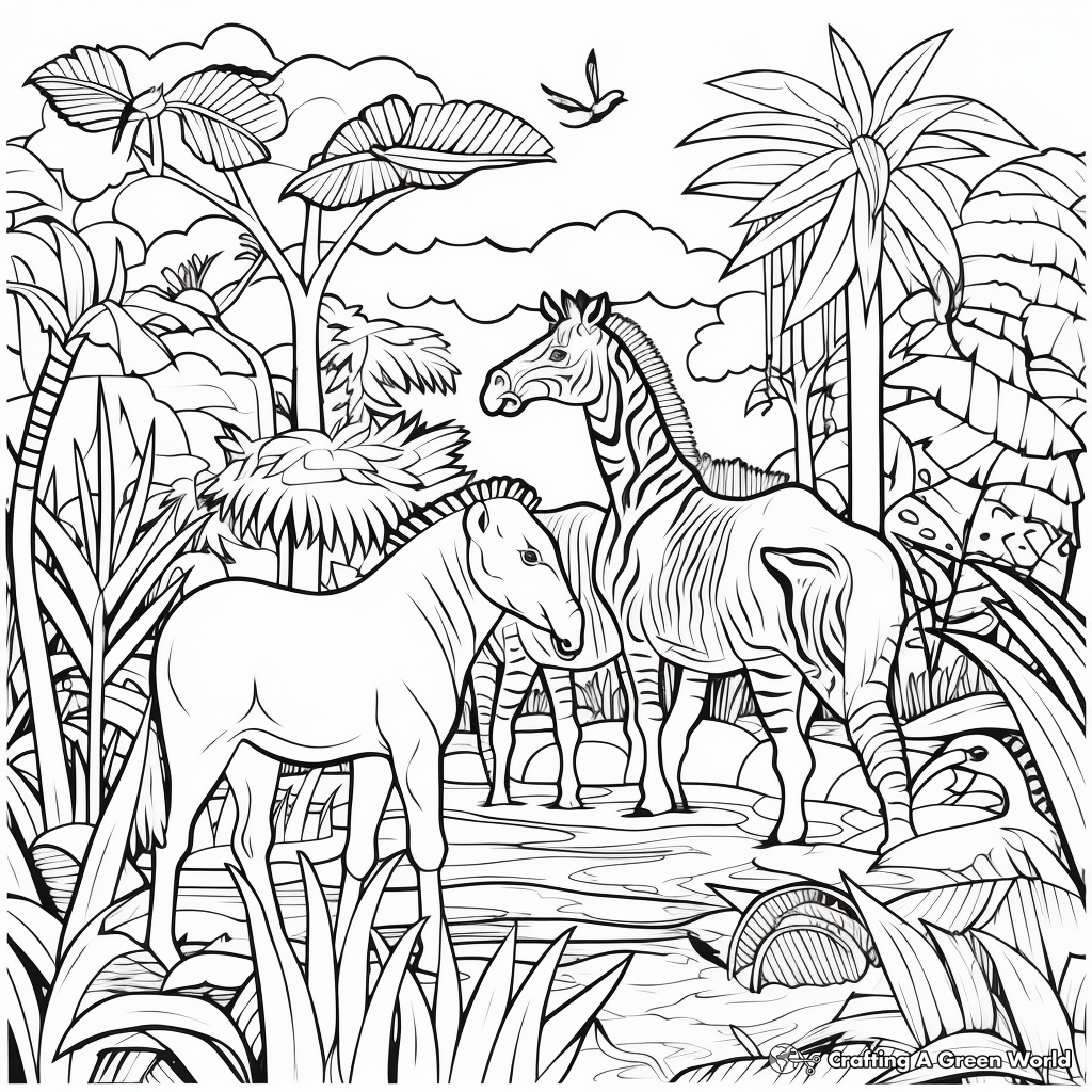 Rainforest coloring pages