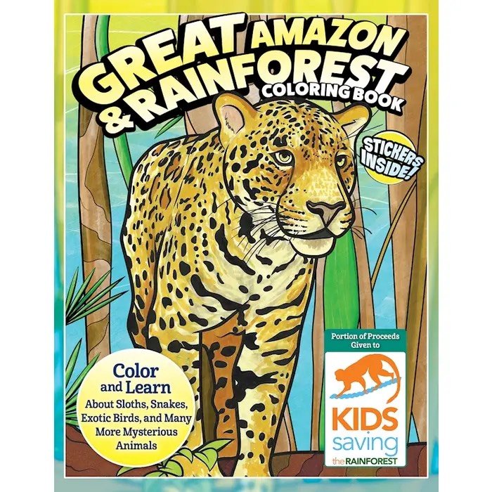 Rainforest coloring book kstr wildlife rescue