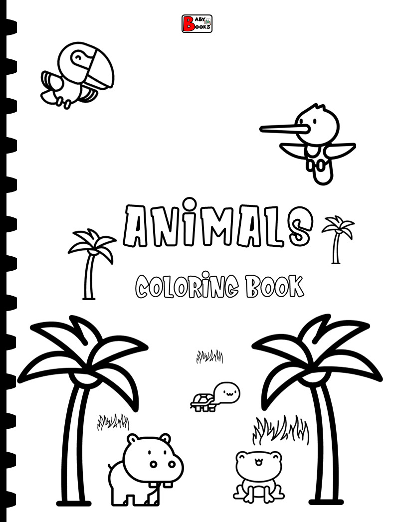 Animals coloring book for kids pictures for coloring size handmade