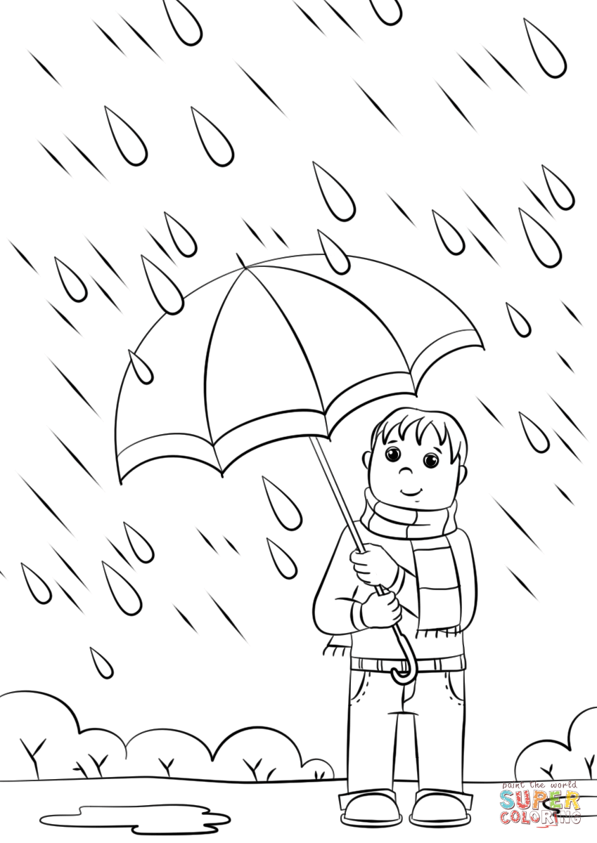Rainy day coloring page free printable coloring pages