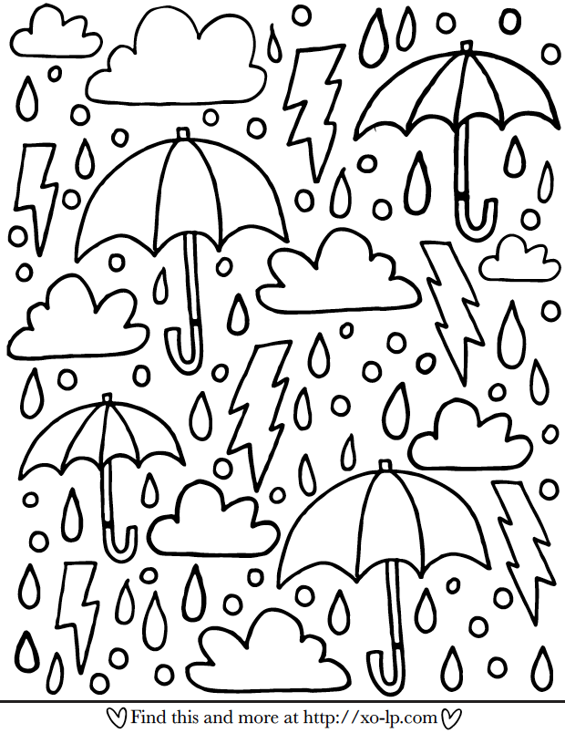 Umbrella coloring page â xo