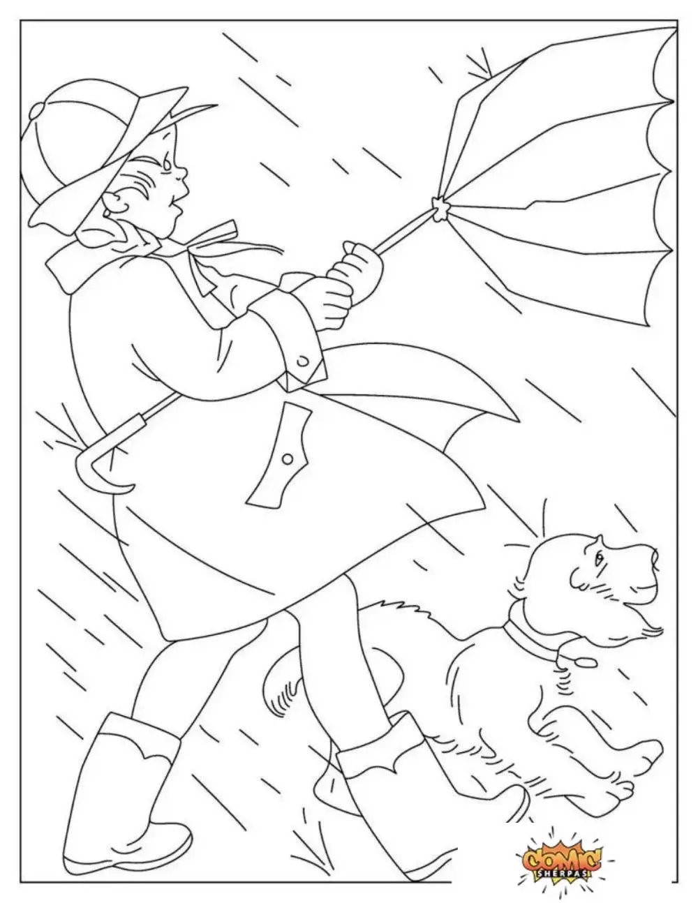 Free rain coloring pages print and download pdfs