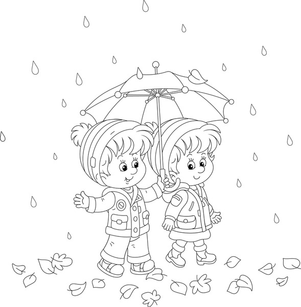 Thousand coloring pages kids rain royalty