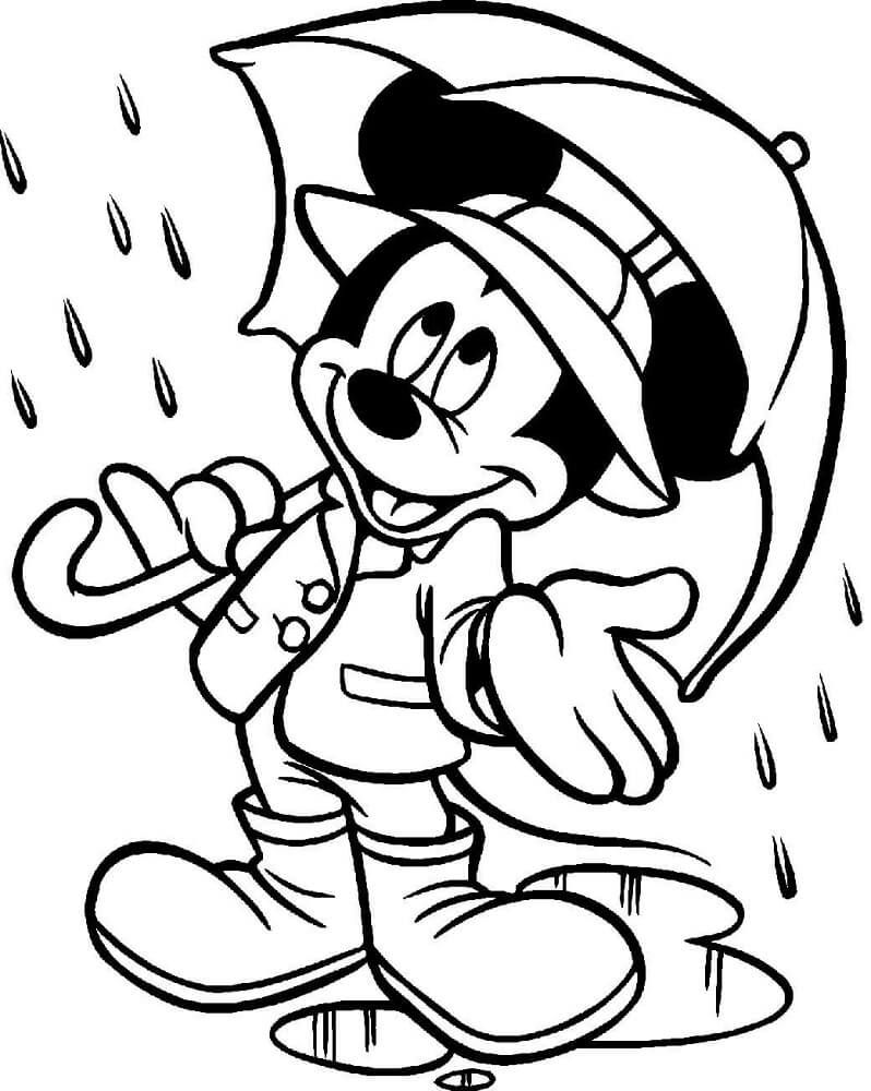 Rainy day coloring pages for preschoolers mickey mouse coloring pages umbrella coloring page coloring books