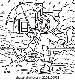 Rain coloring page images stock photos d objects vectors