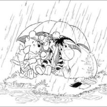 Its raining on eeyore coloring pages