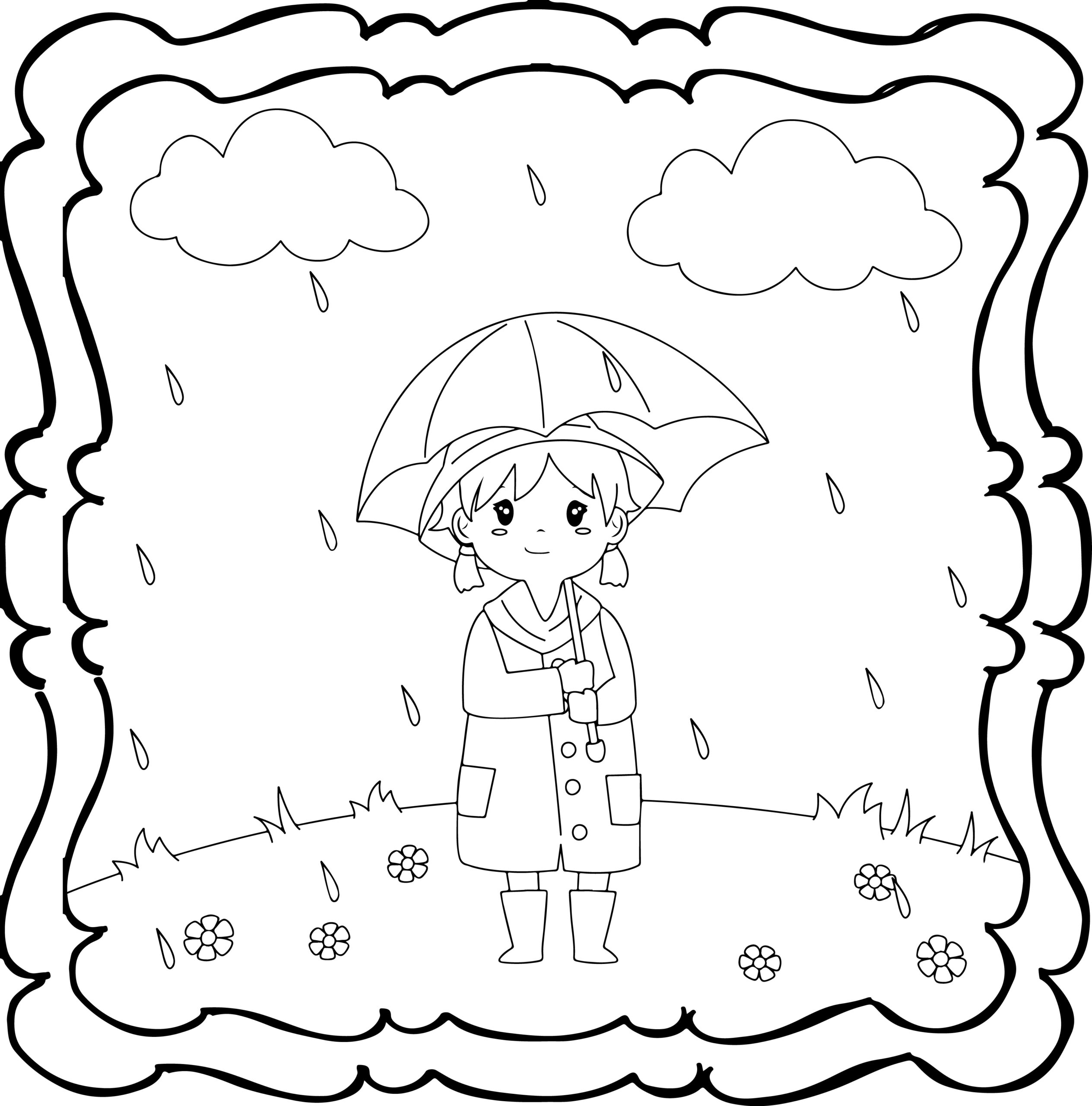 Rain coloring book easy and fun rain coloring book for kids made by teachers